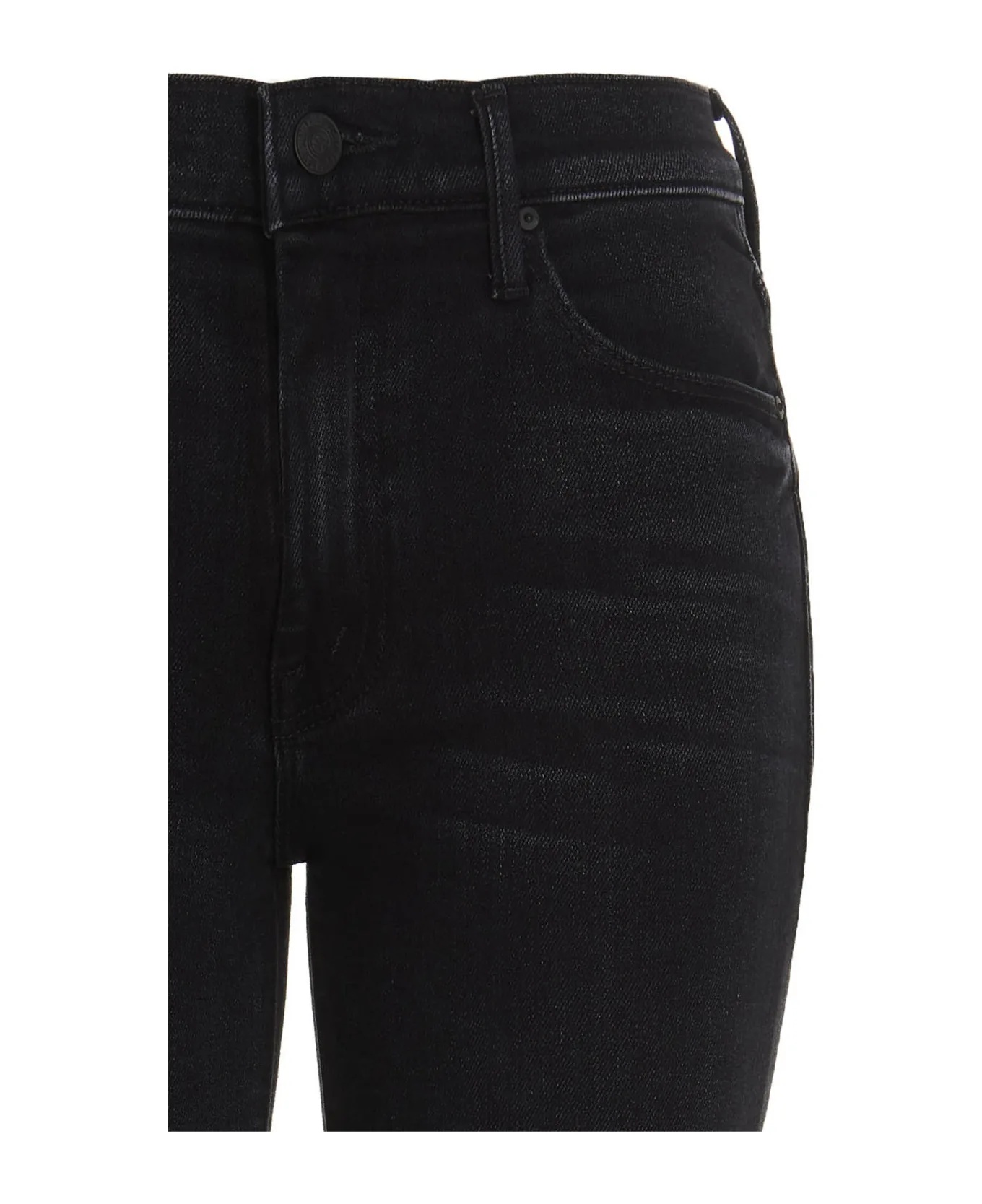 Mother The Weekender Fray Jeans Chip On My Shoulder In Black