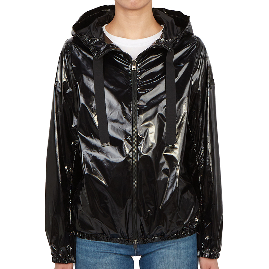 Herno Logo-patch Hooded Jacket In Black