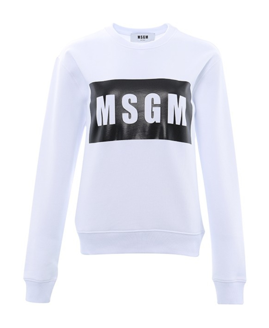 Msgm Logo Hoodie In Black