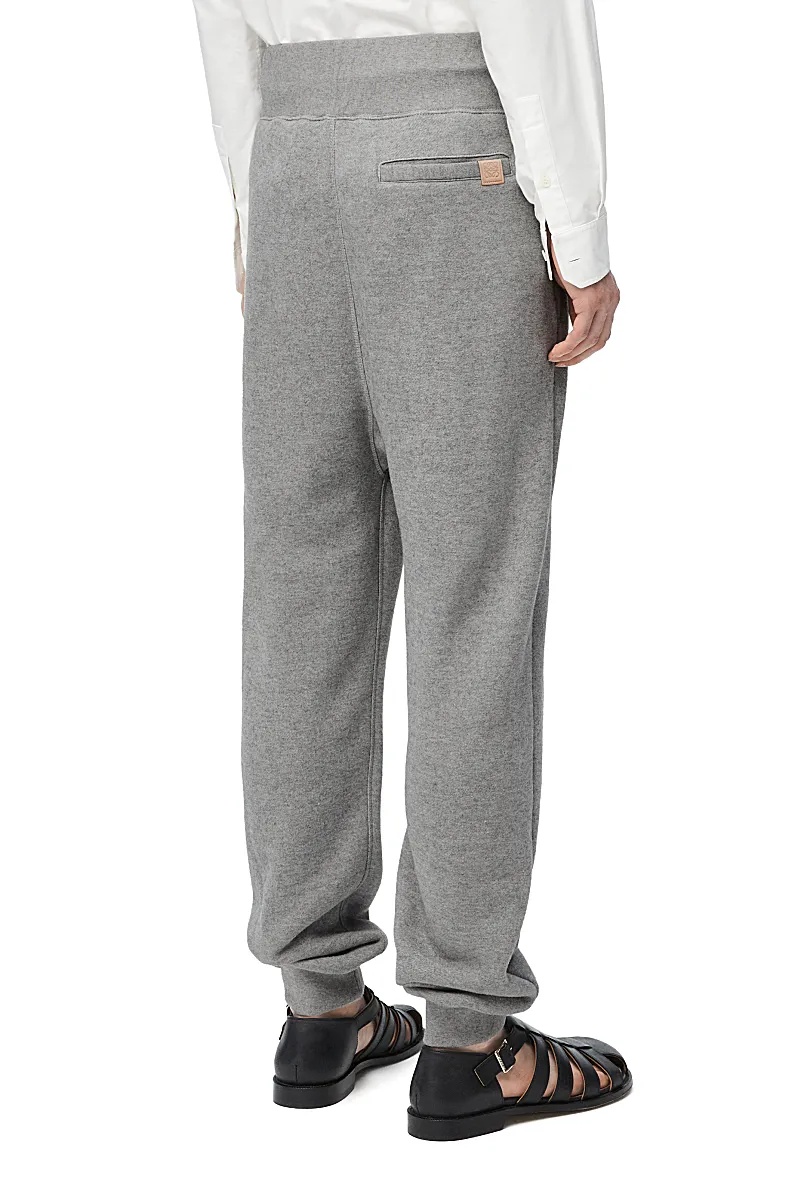 Loewe Cotton-cashmere Sweatpants In Gray