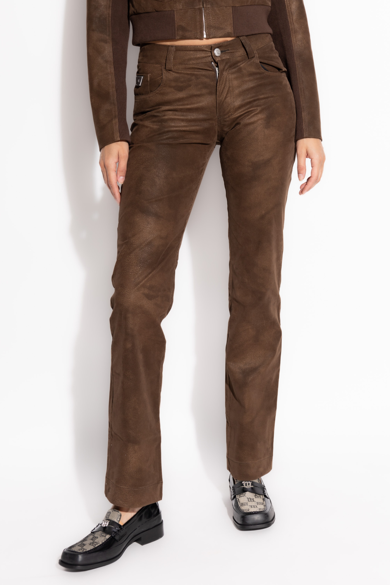 Misbhv Belt-loop Casual Pants In Green