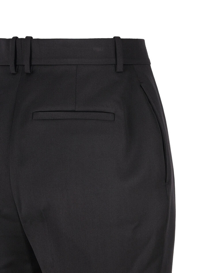 Saint Laurent Black Tailored Pants With Welt Pockets In Wool Woman In Black