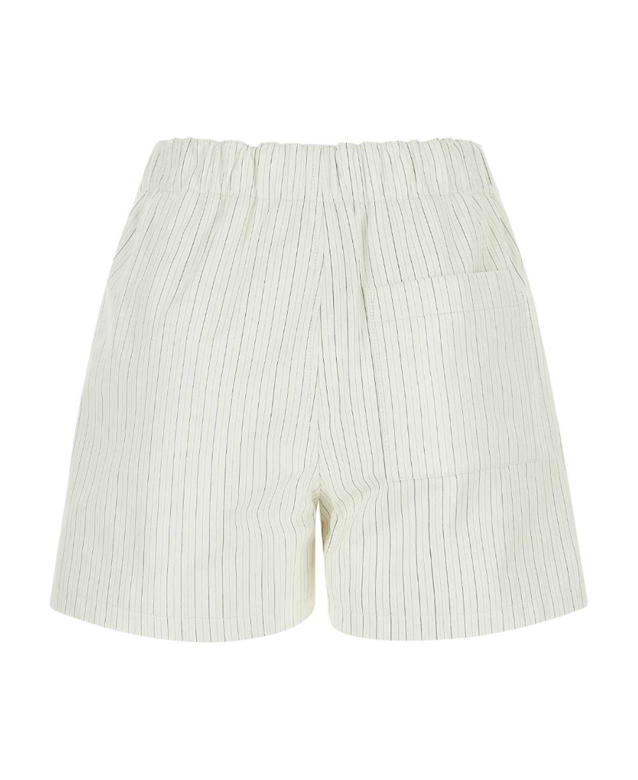 Bottega Veneta Pinstripe Poplin Shorts In White