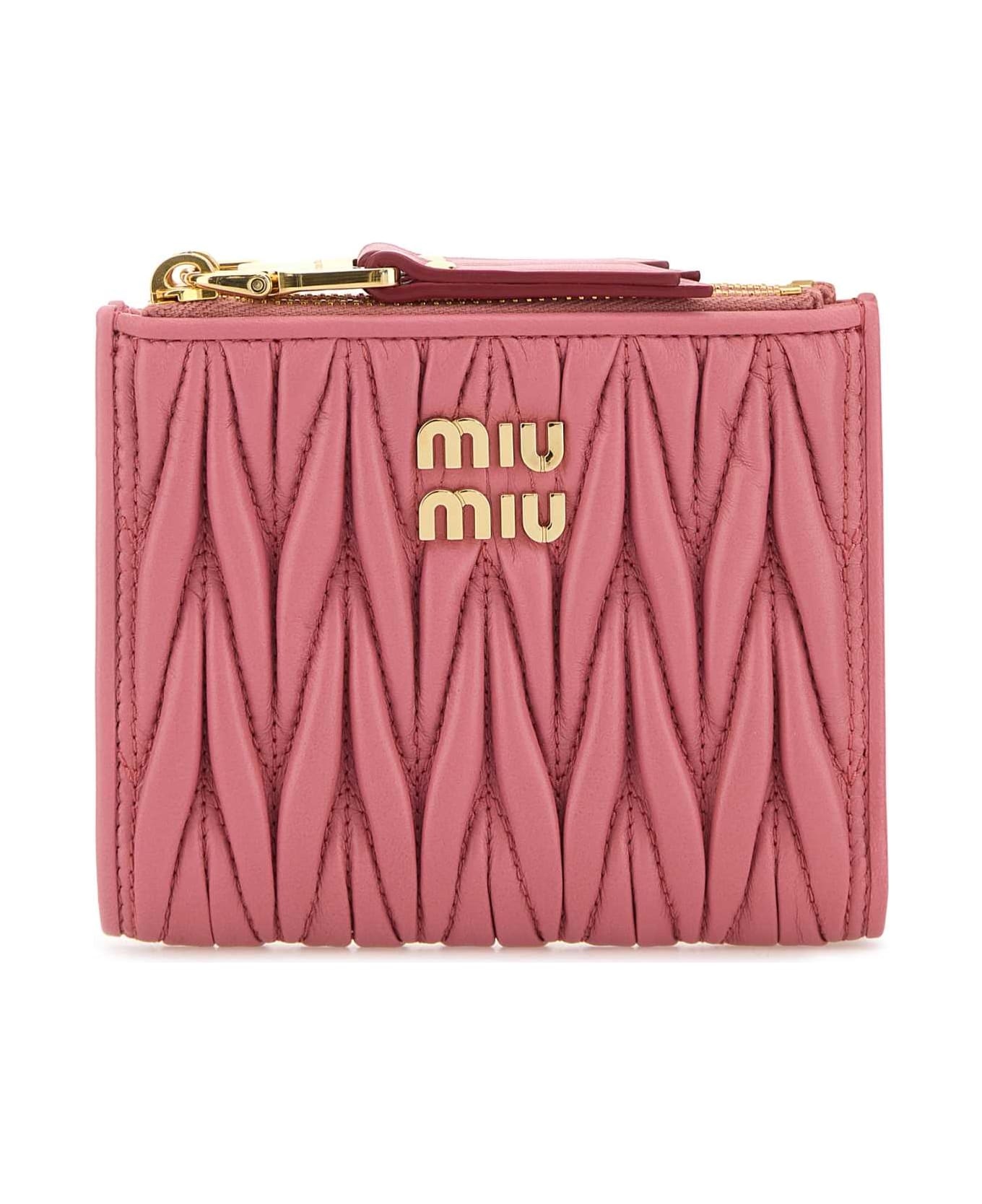 Miu Miu Logo Plaque Zipped Wallet