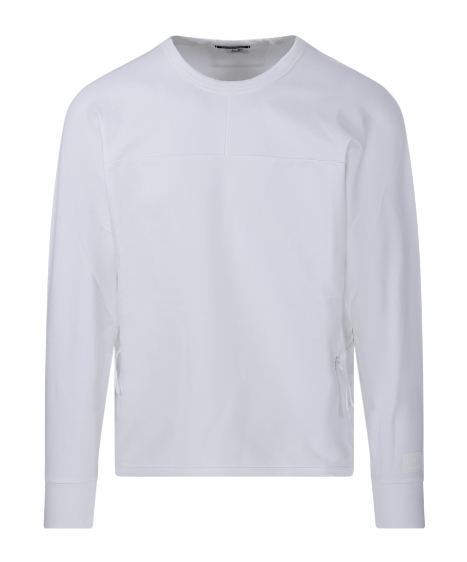 C.p. Company Logo Patch Crewneck Sweatshirt In White