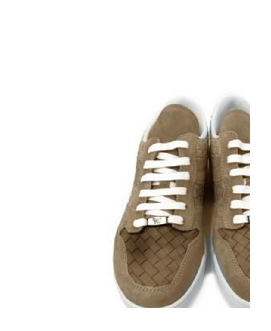 Bottega Veneta Logo Details Casual Sports Shoes In Brown