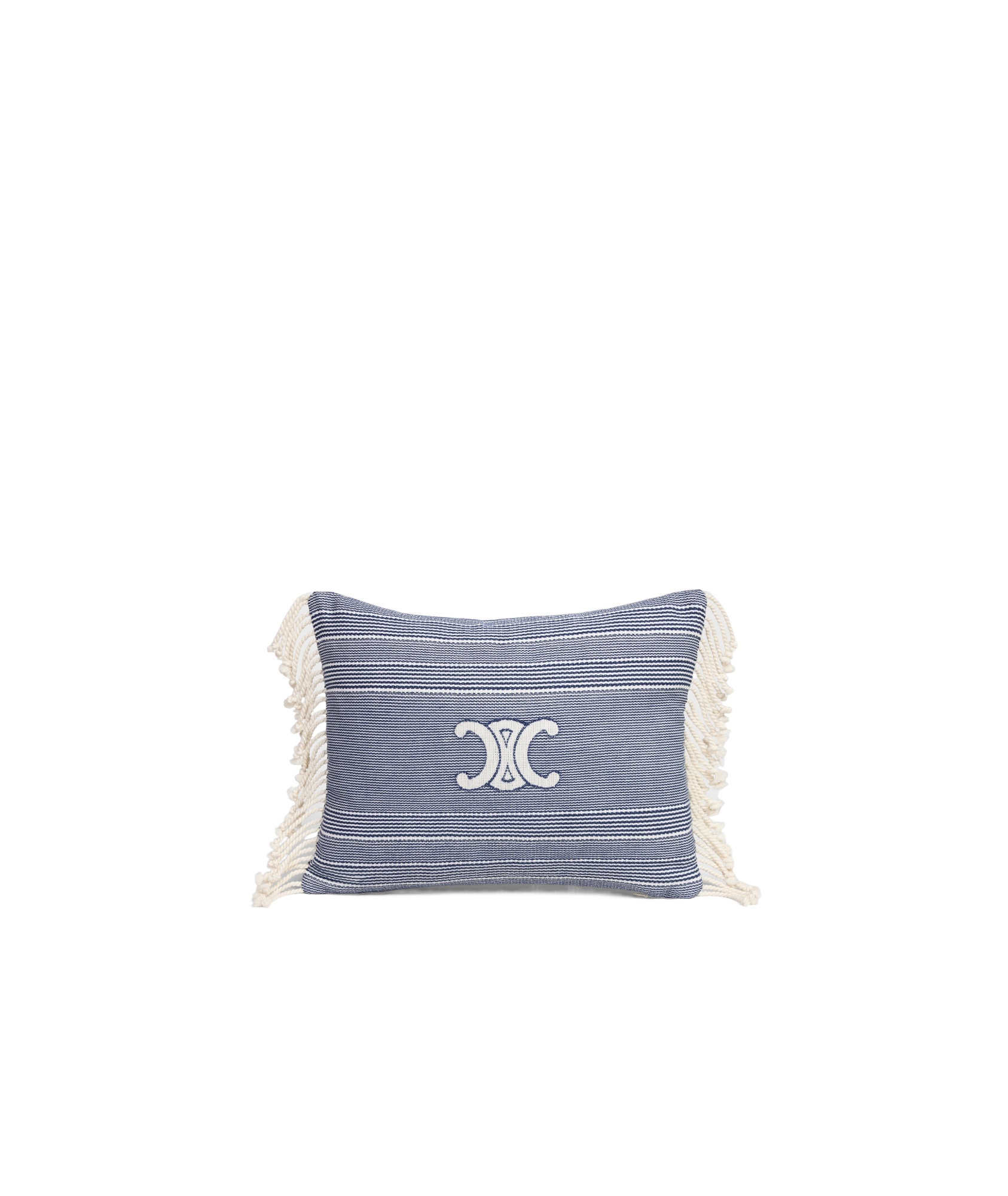 CELINE TRIOMPHE CUSHION IN STRIPED COTTON