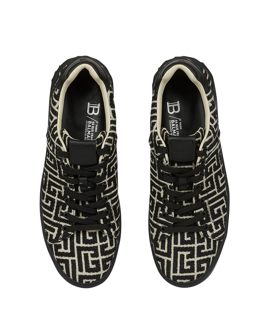 Balmain Black Low Top Sneakers In Black