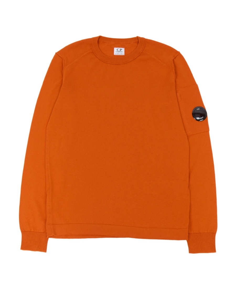 C.p. Company Logo-plaque Cotton Sweatshirt In Orange