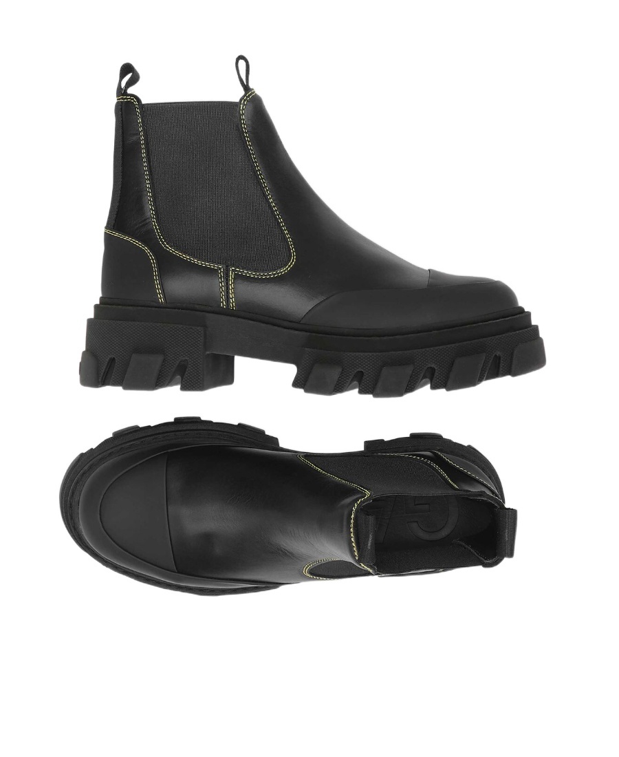 Shop Ganni Chelsea Boots In Black