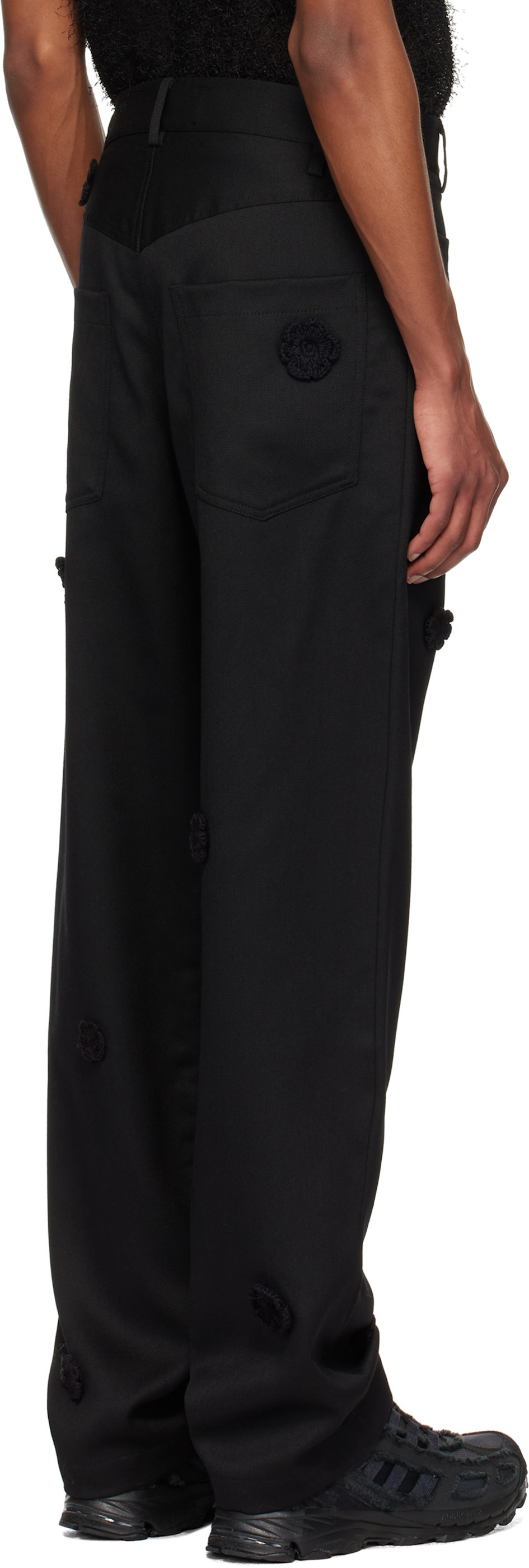 Song For The Mute Belt-loop Casual Pants In Black