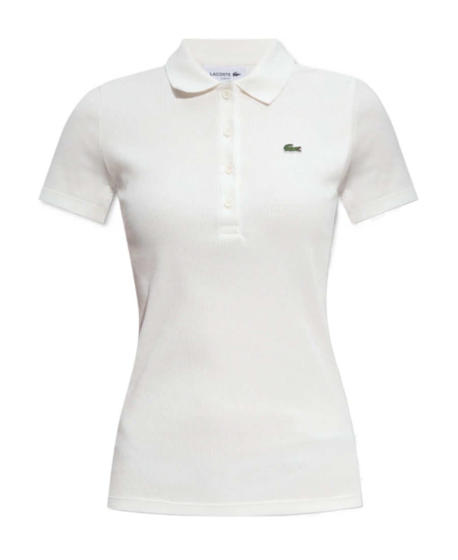 LACOSTE LOGO-PATCH COTTON POLO SHIRT