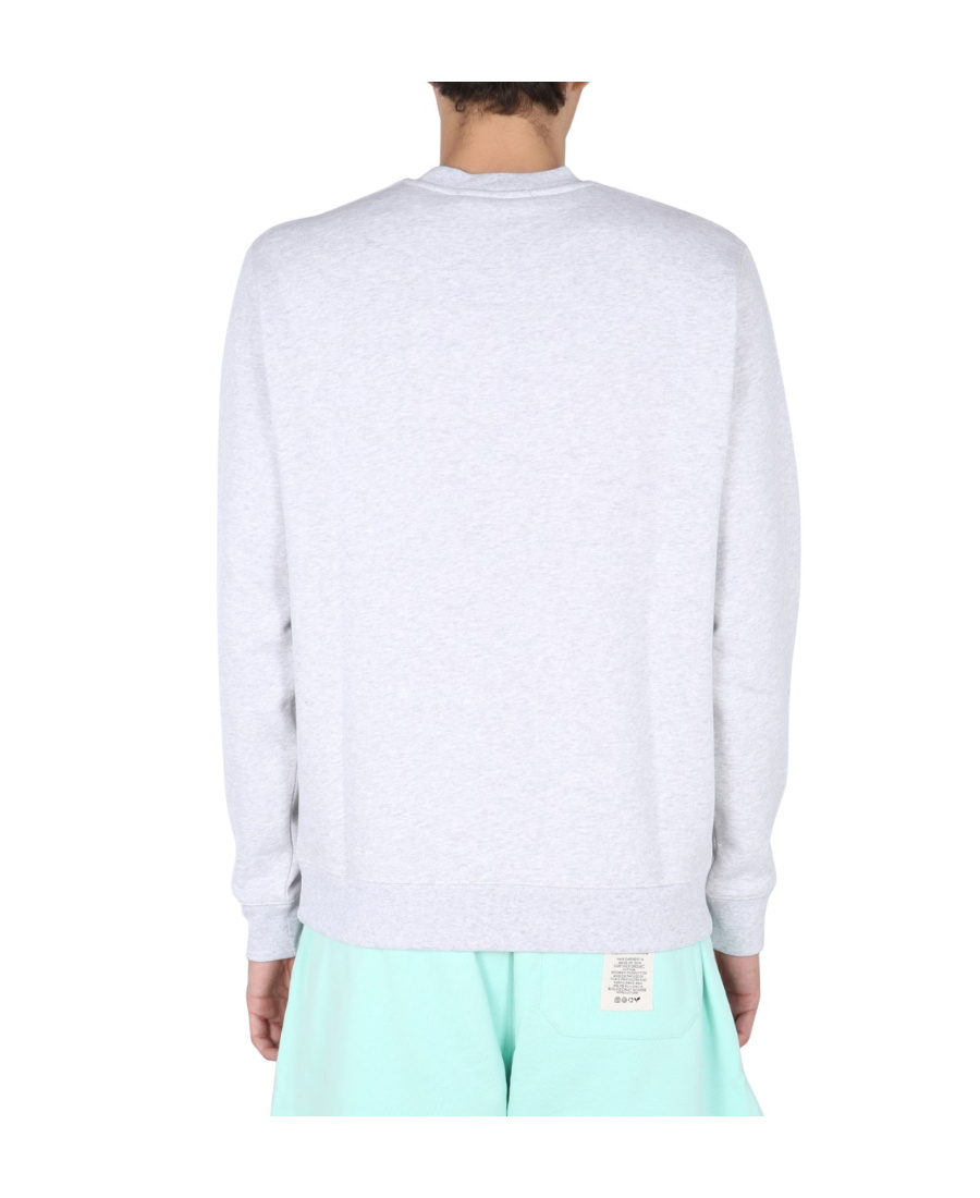 Msgm Logo Print Cotton Sweatshirt In White