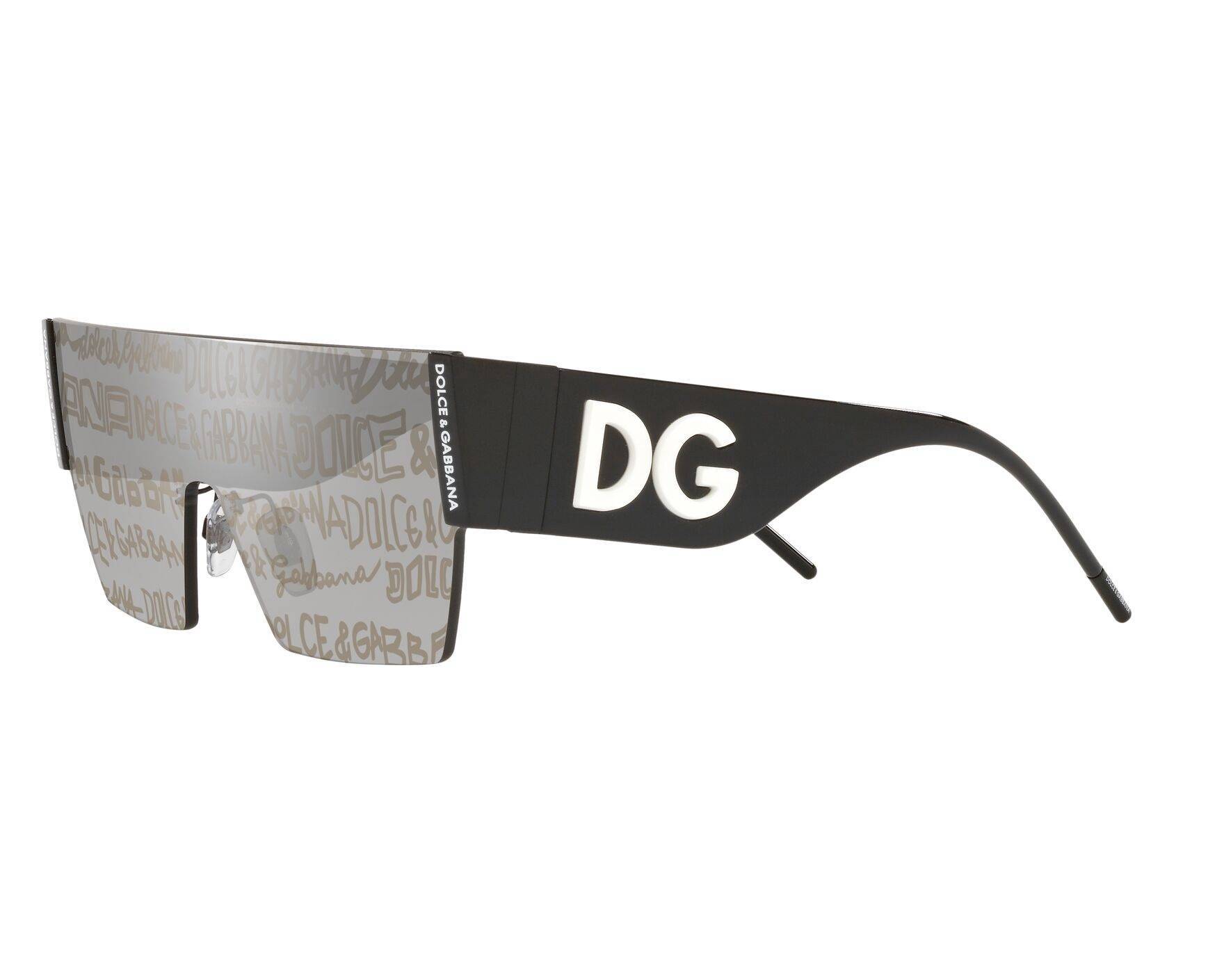 Dolce & Gabbana Shield-frame Lens-decal Sunglasses In Gray