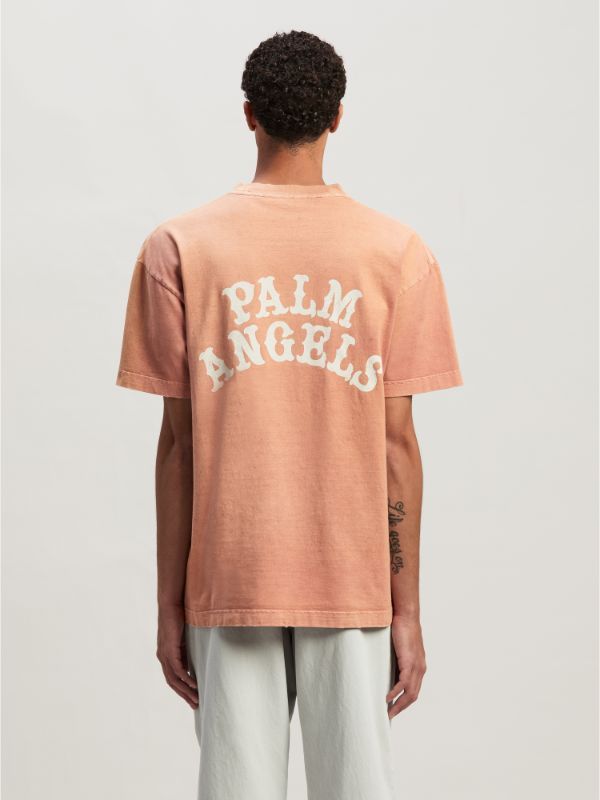 Palm Angels Graphic Printed Crewneck T-shirt In Pink