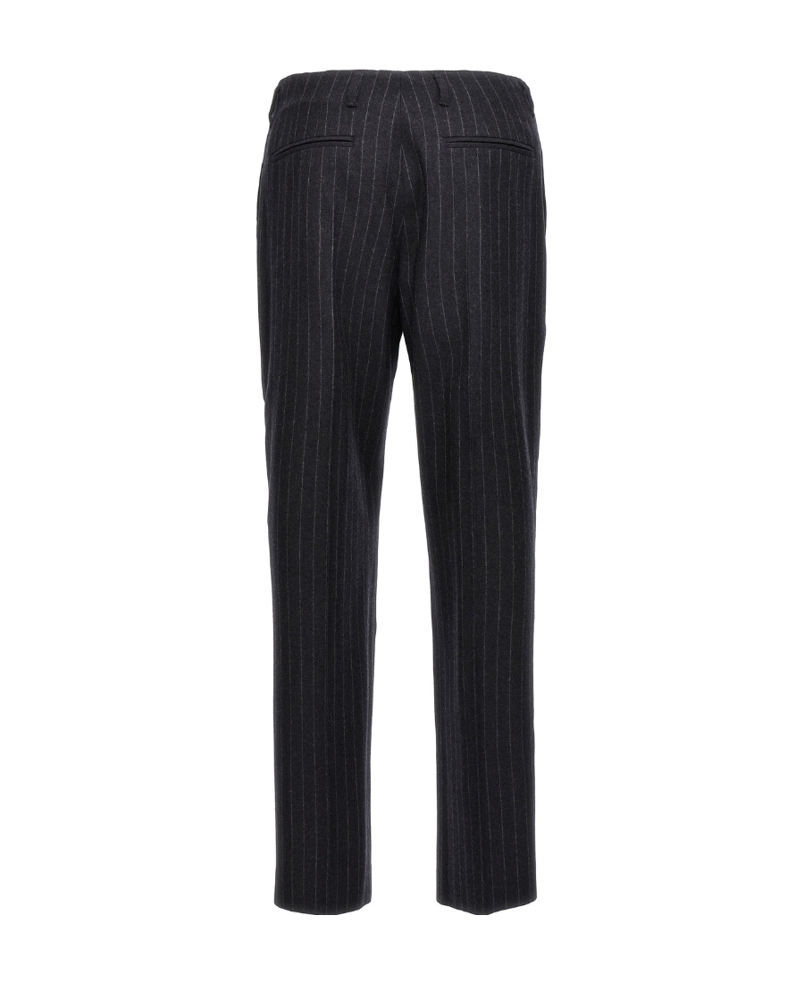 Dries Van Noten Striped Casual Pants In Black