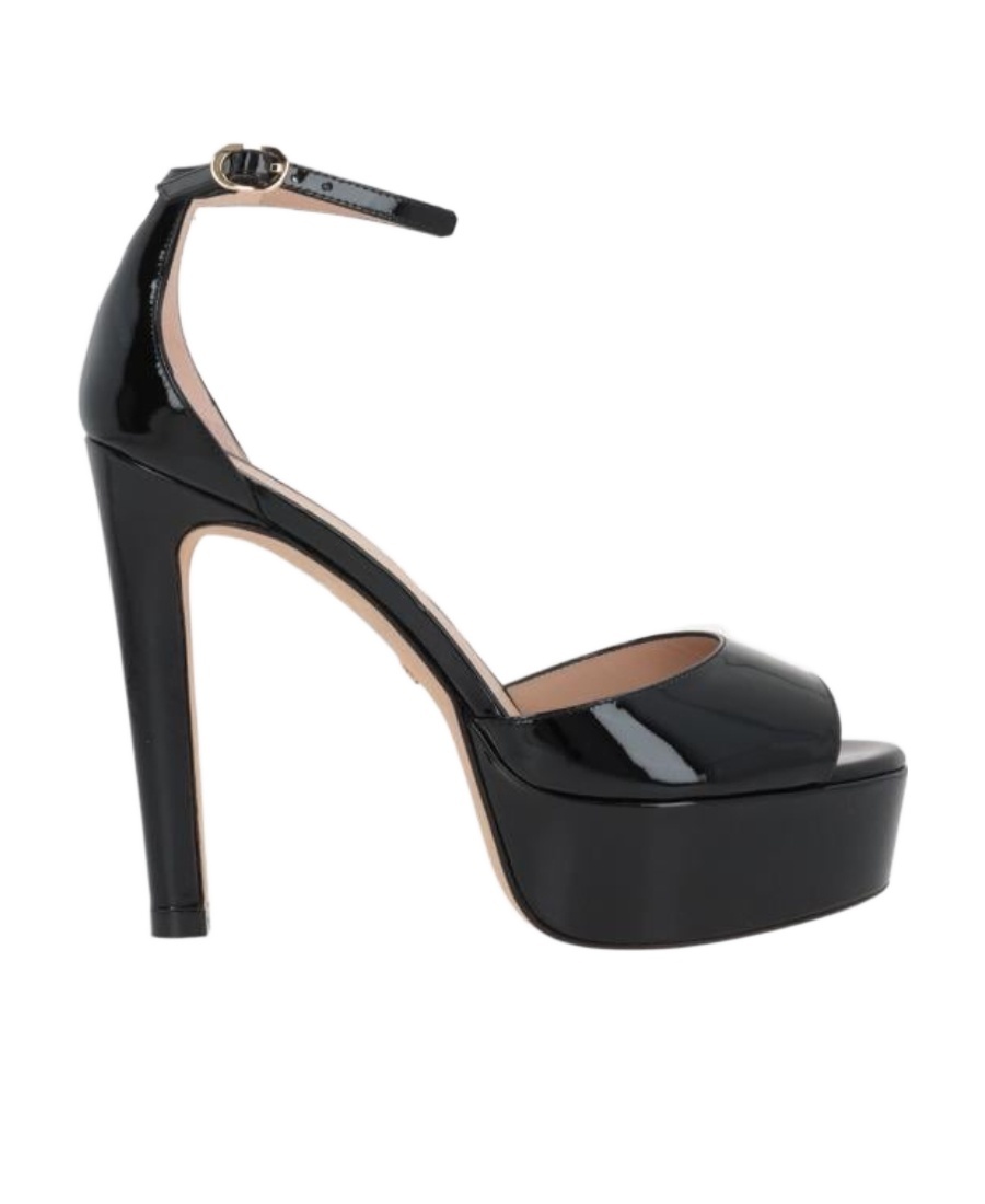Stuart Weitzman Women's Discoplatform Suede Ankle Loop Sandals In Black