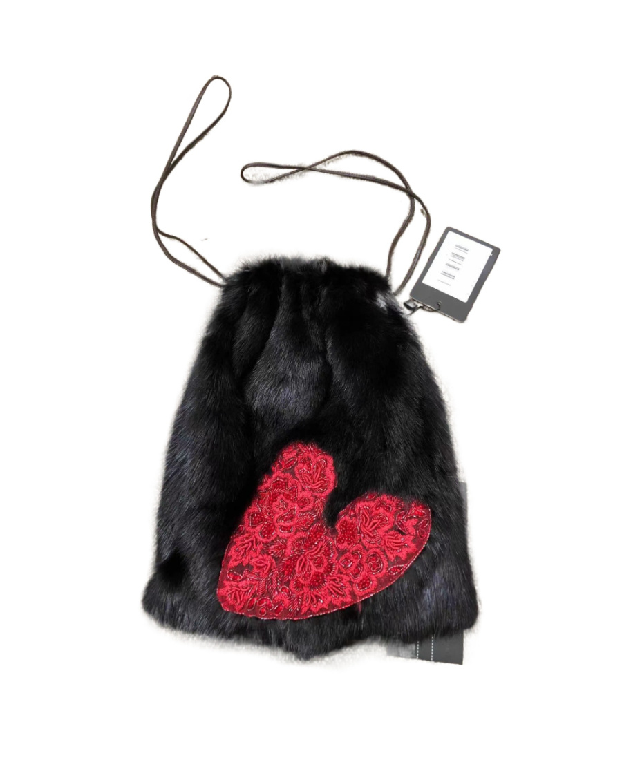 Simonetta Ravizza Love Pattern Storage Bag In Black