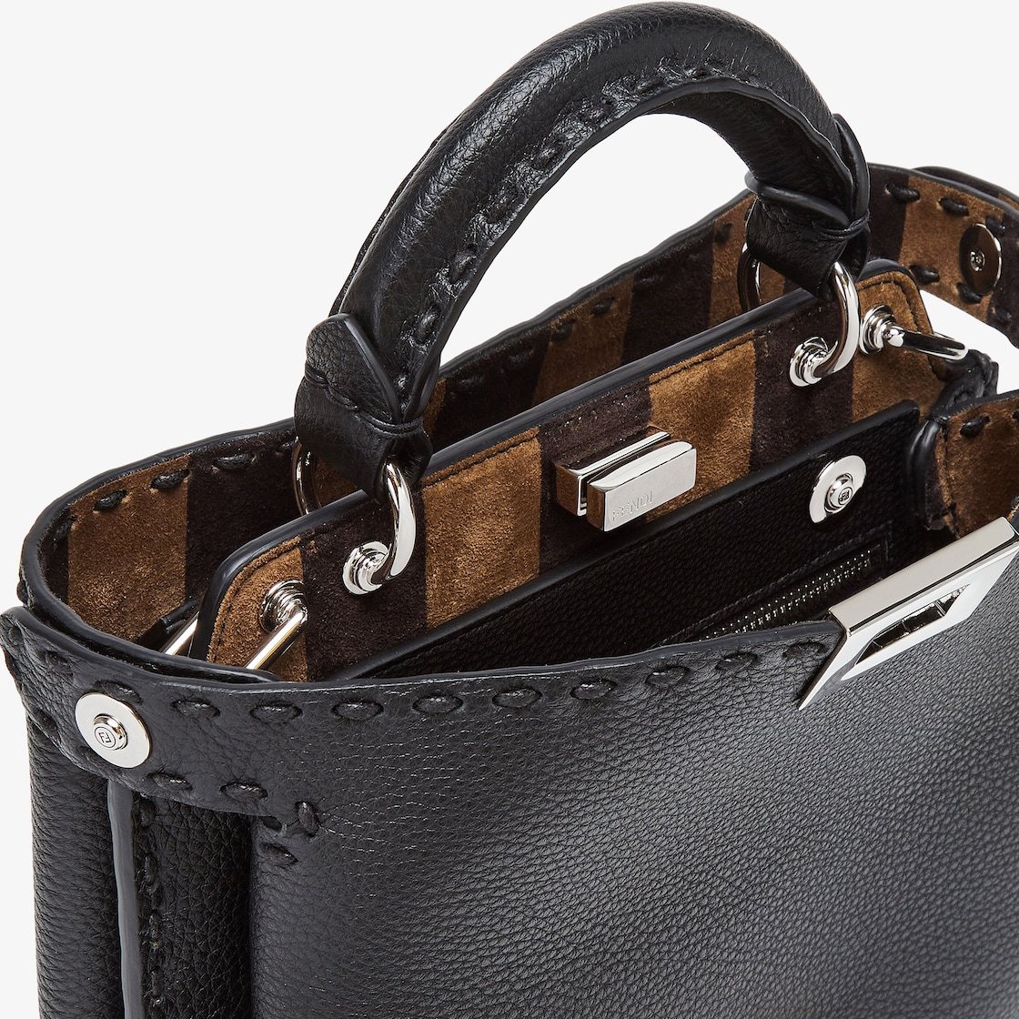 Fendi Small Peekaboo Soft Bag With A Lightweight In Black