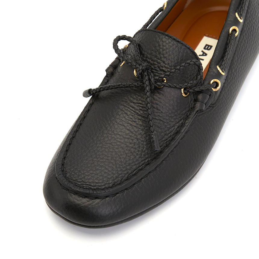 Bally Kyan Leather Loafers In Black