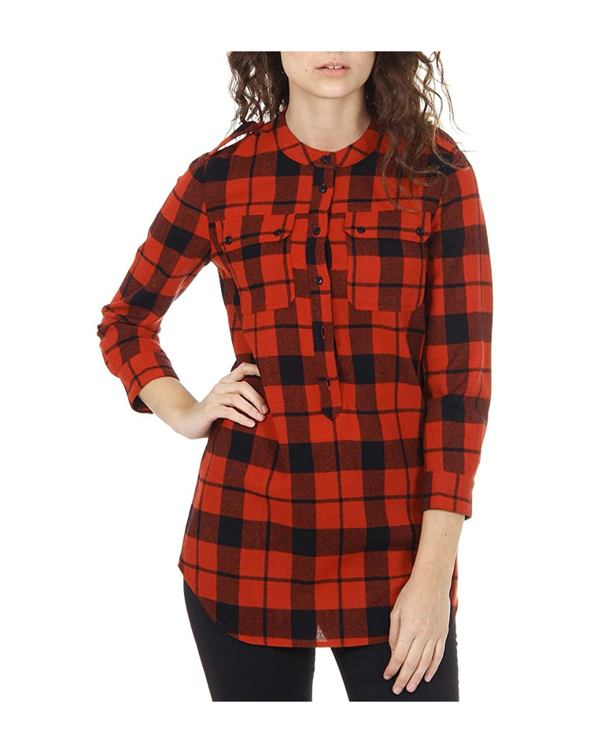 Burberry Checkered Casual Blouse In Brown