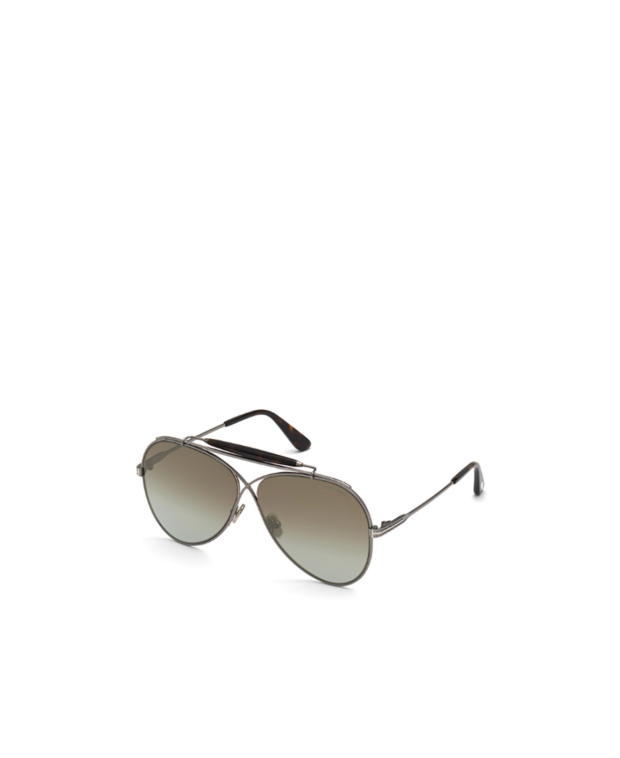 Tom Ford Eyewear Aviator Frame Sunglasses In Gray