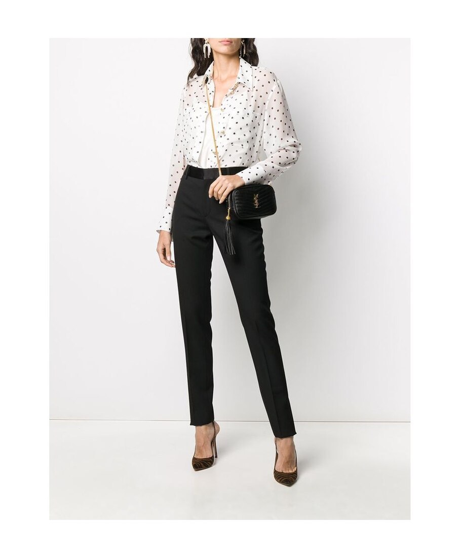 Saint Laurent Slim-fit Tailored Trousers In Black