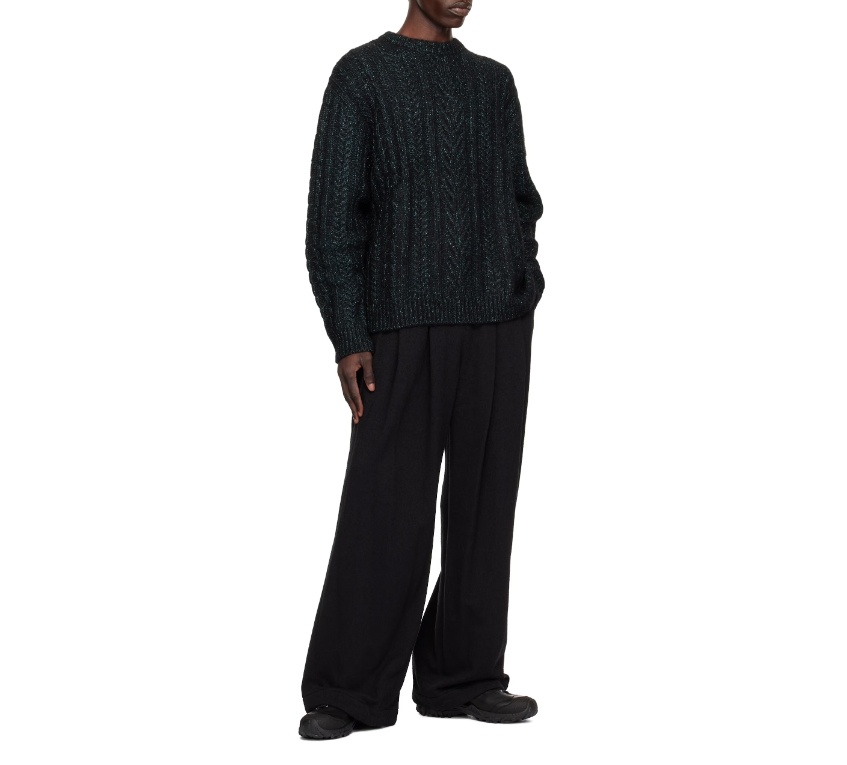 Wooyoungmi Black Boucle Sweatpants In Black