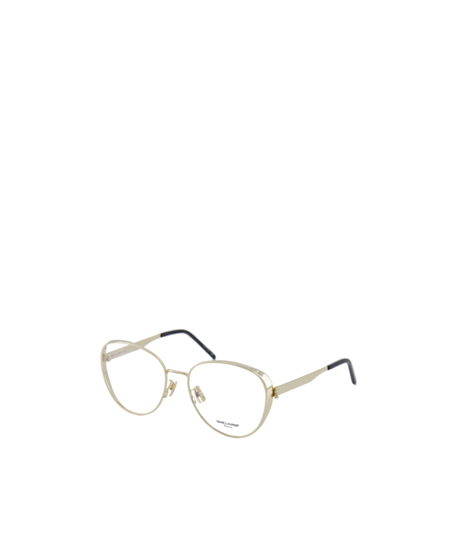 Saint Laurent Round Frame Glasses In Nude