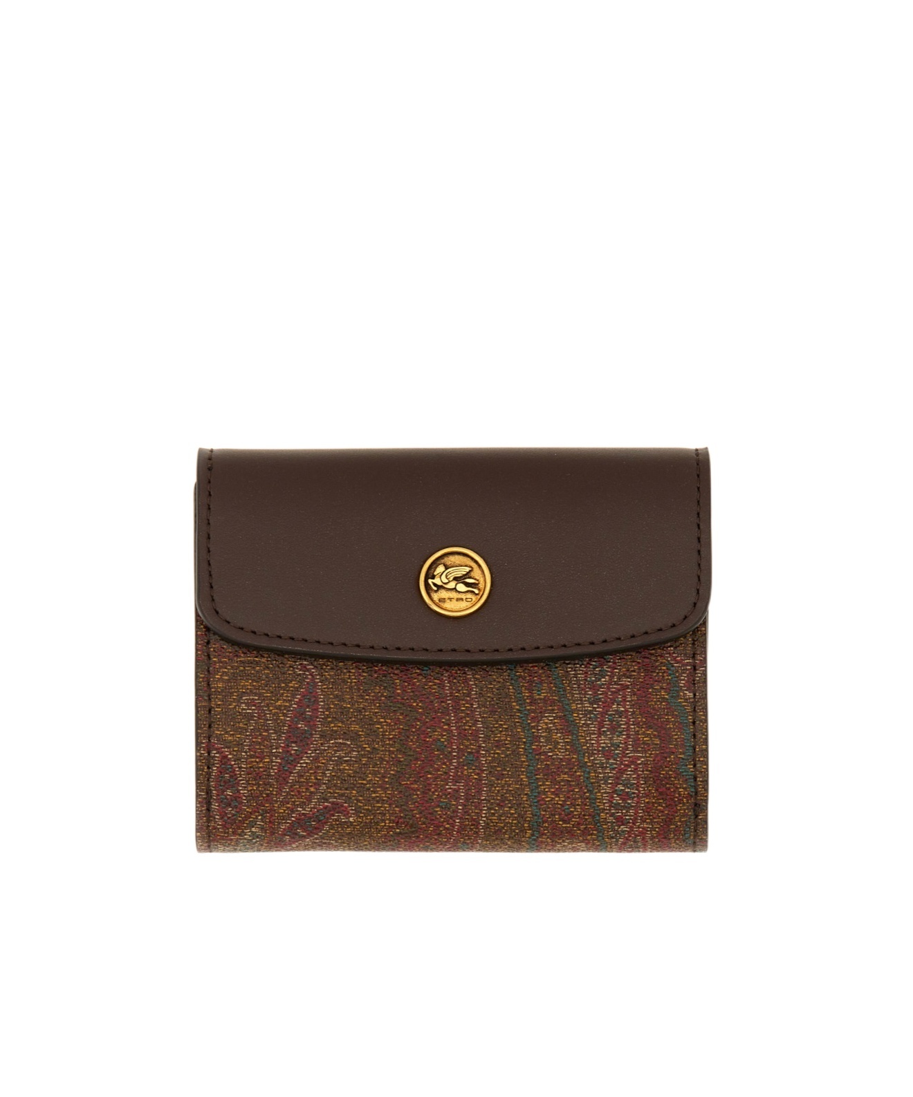 Etro Paisley Pattern Wallet With Compact Design And Slim Shape In Brown