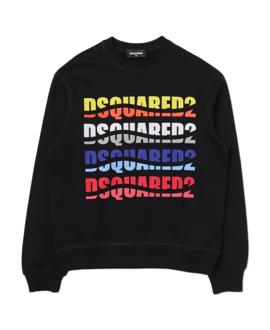 Dsquared2 Logo Pattern Sweater In Black