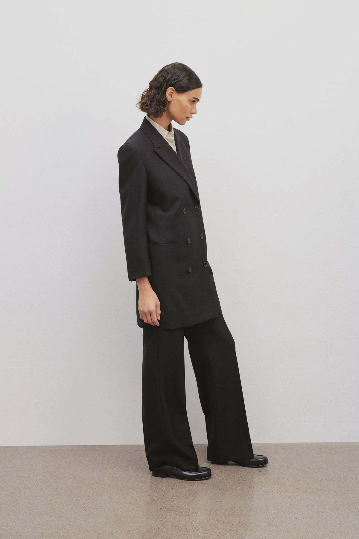 The Row Paride Wool Double-breasted Blazer In Brown