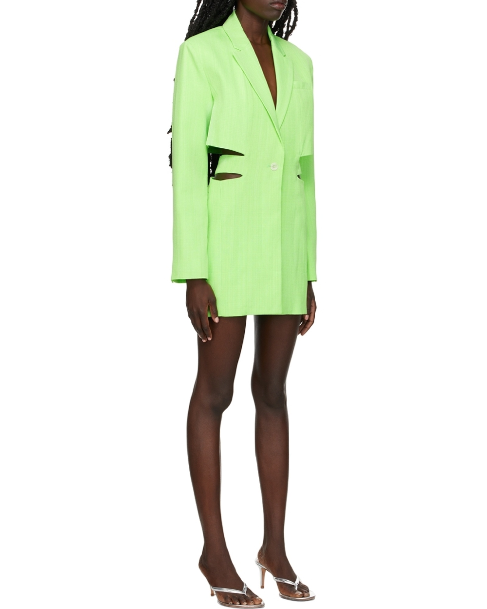 Jacquemus Bari Cut-out Tailored Dress In Green