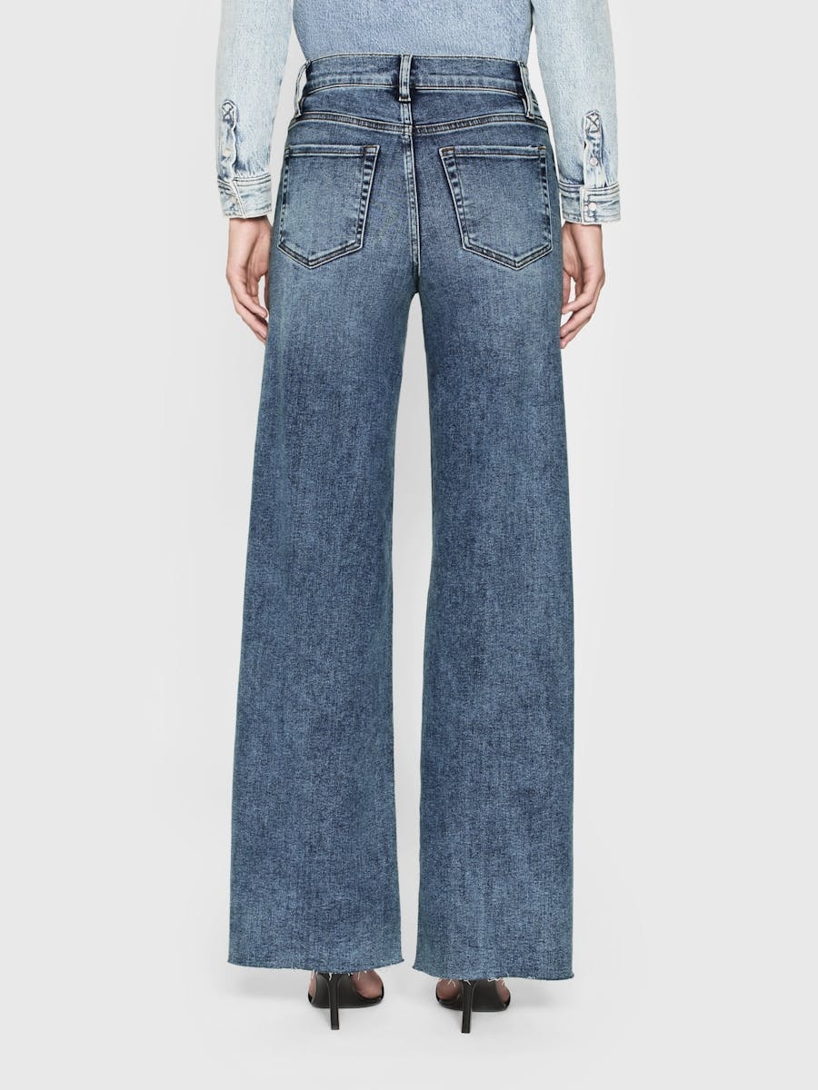 Frame Wide-leg Jeans In Blue