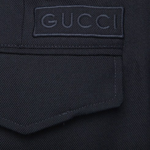 Gucci Gg Elastic Waist Trousers In Blue