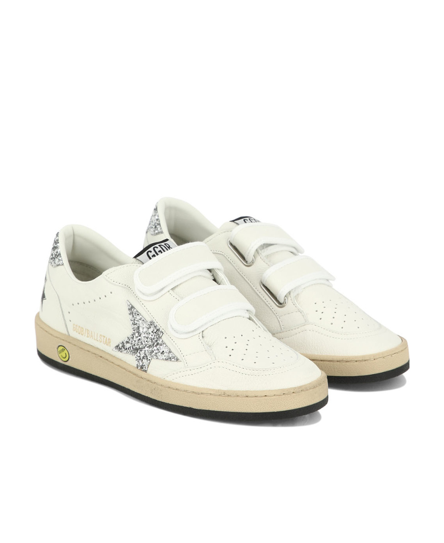 Golden Goose Old School Touch-strap Sneakers In White