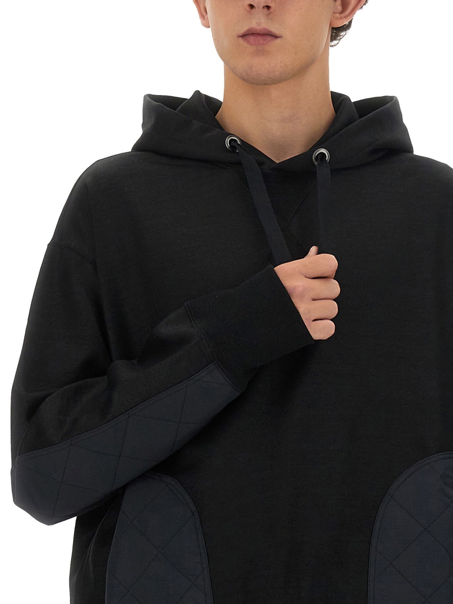 Junya Watanabe Pull Rope Hooded Sweater In Black