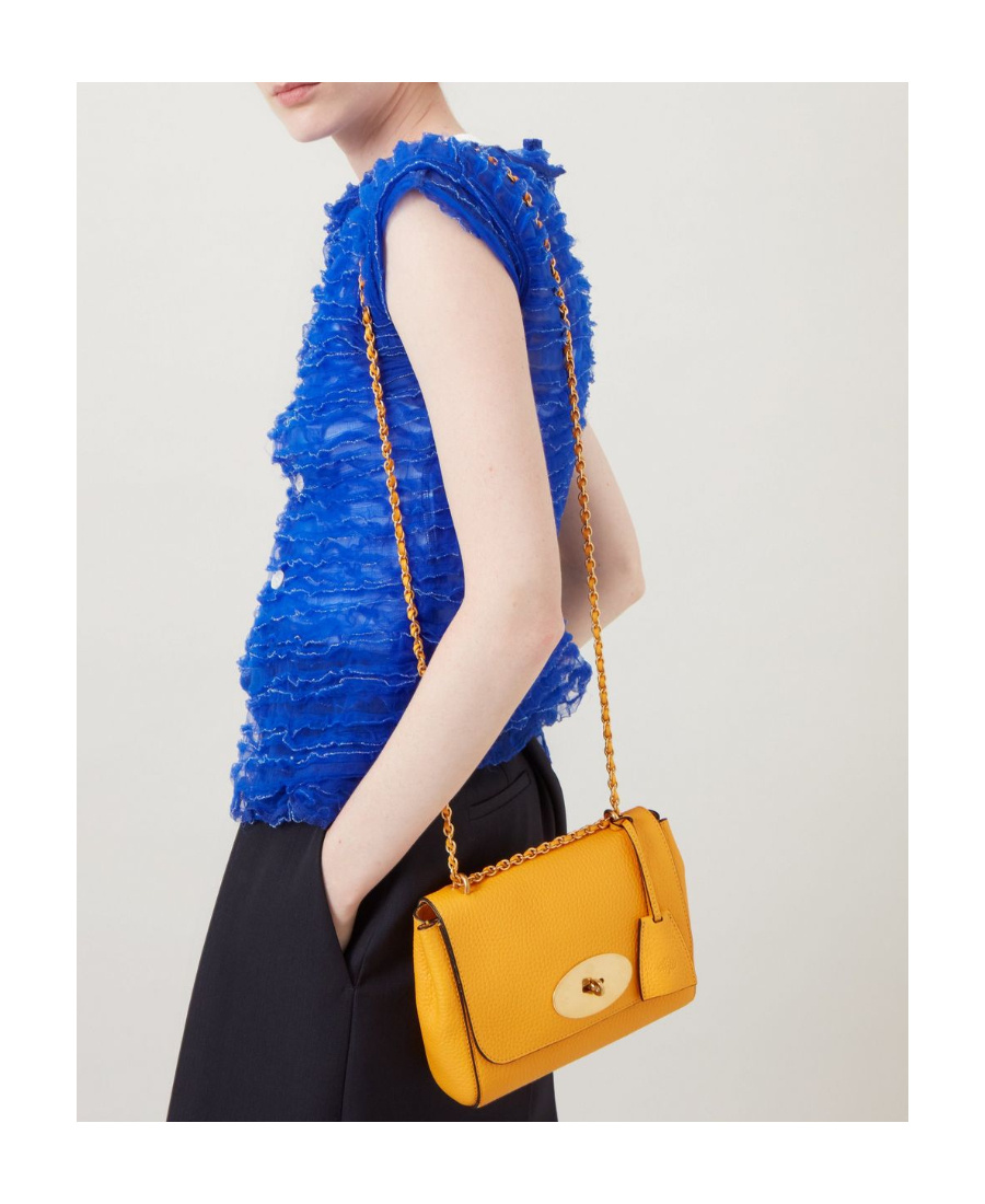 Mulberry Lily Leather Satchel Bag In Orange