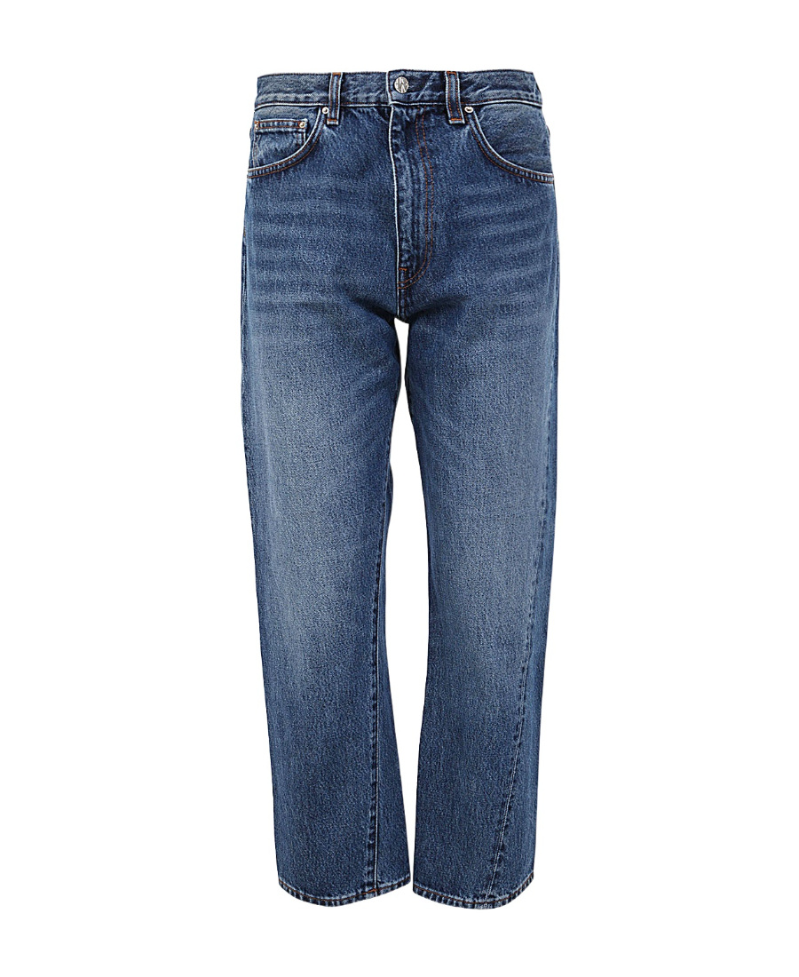Totême Twisted Seam High-rise Straight-leg Organic-denim Jeans In Blue