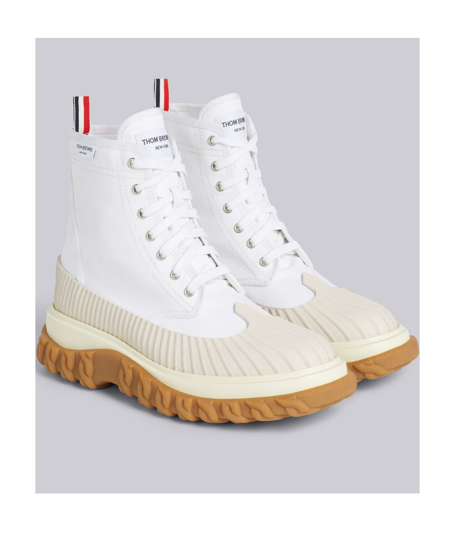 Thom Browne Duck Ankle Boots In White