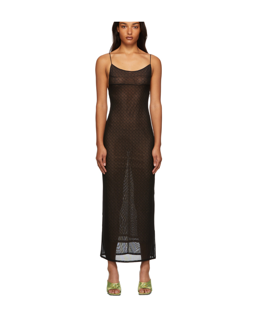 Miaou Hollowed-out Slim Dress In Black