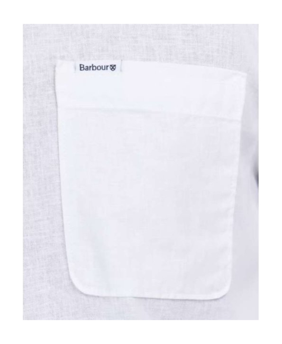 Barbour Chest-pocket Button-up Shirt In White