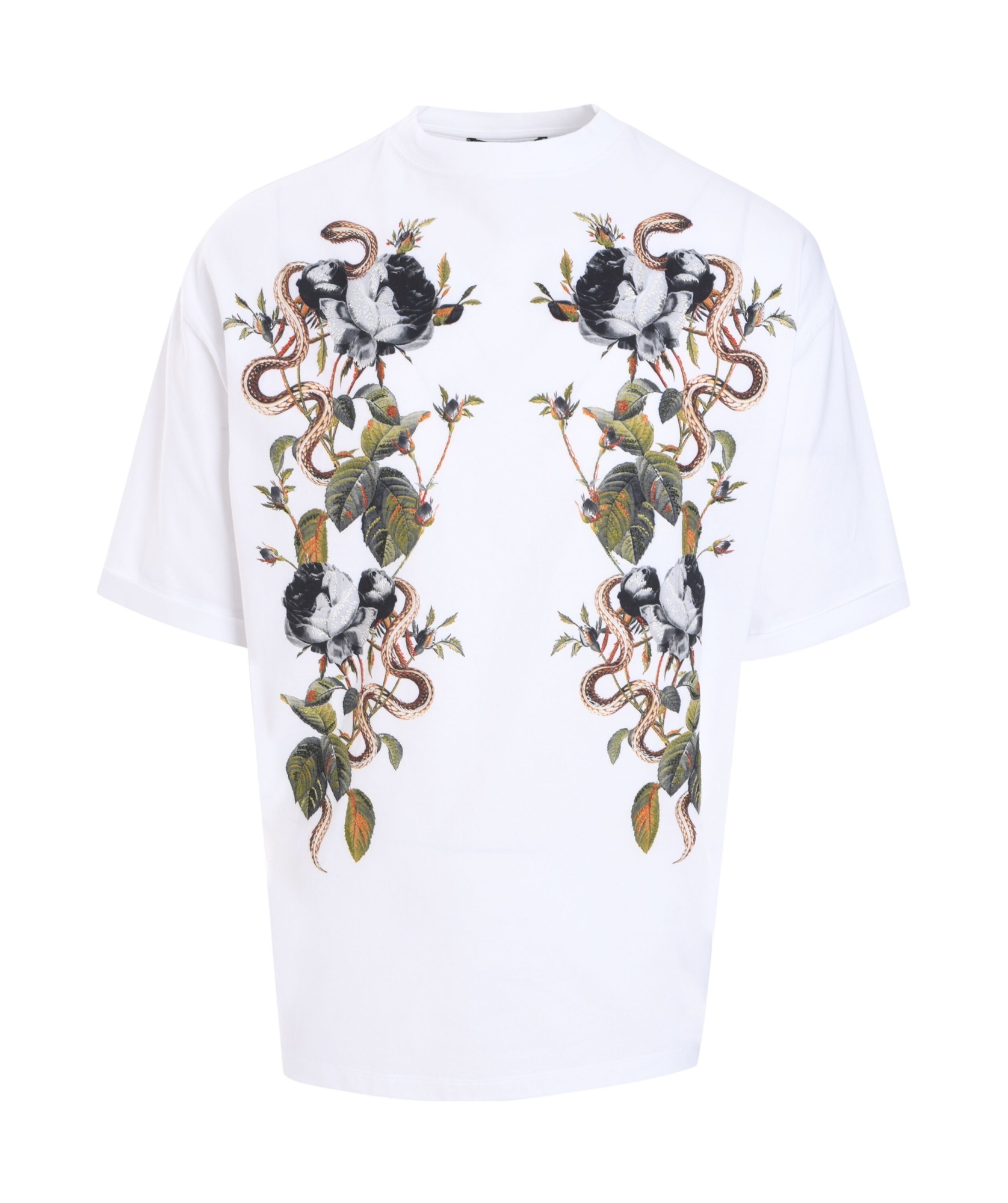 Roberto Cavalli Elements Foulard T-shirt In White