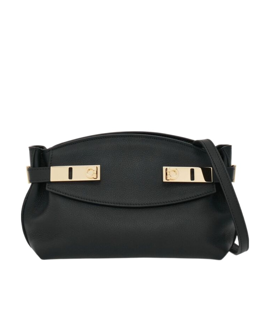 Ferragamo Hug Shoulder Bag In Black