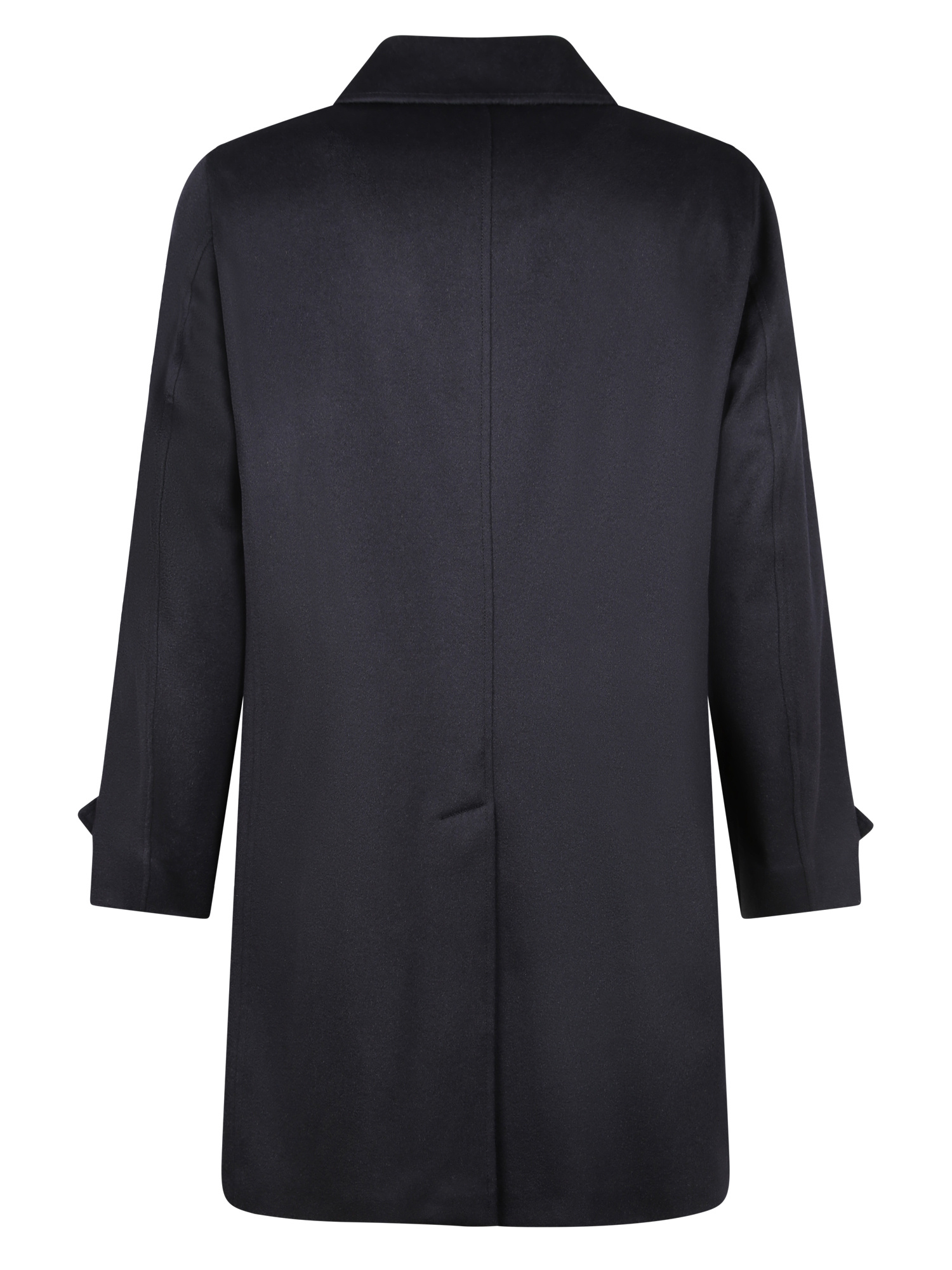 Herno Single-breasted Long-sleeved Coat In Black