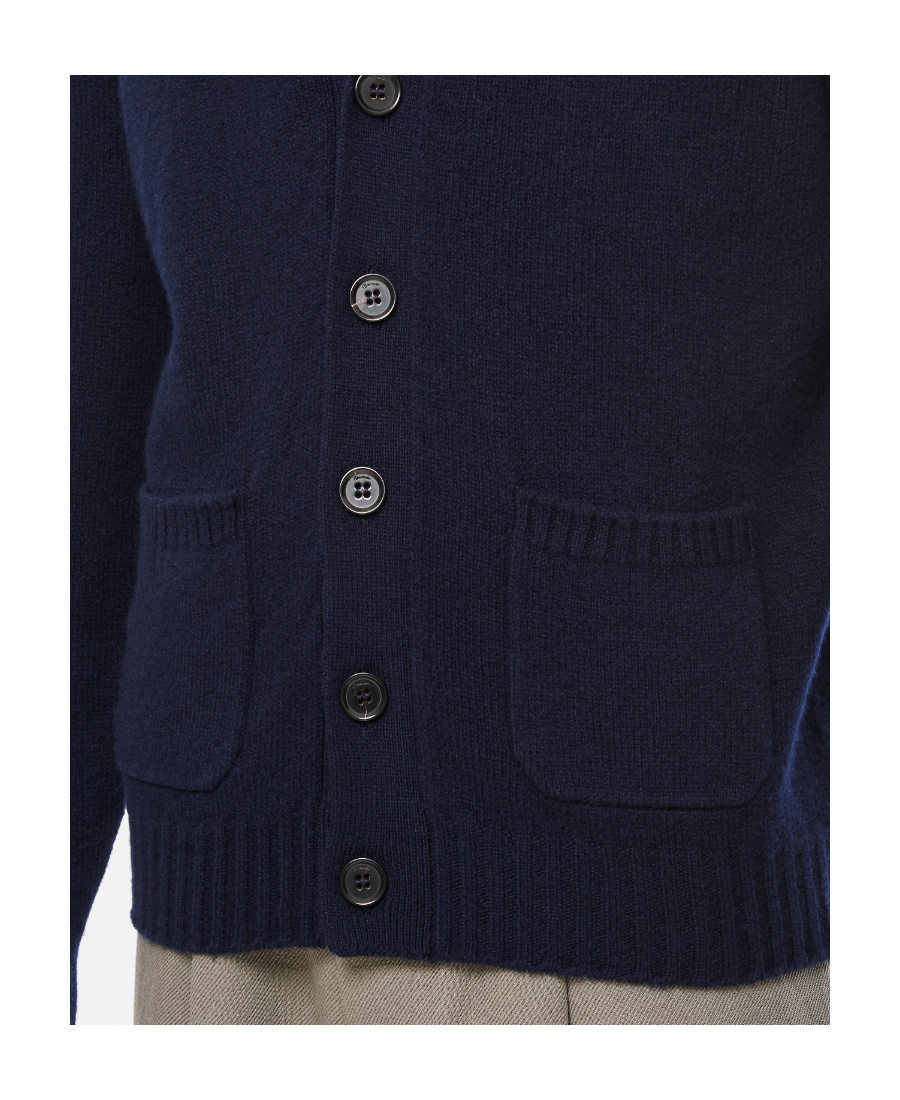 Drumohr Long-sleeved Knitted Cardigan In Black