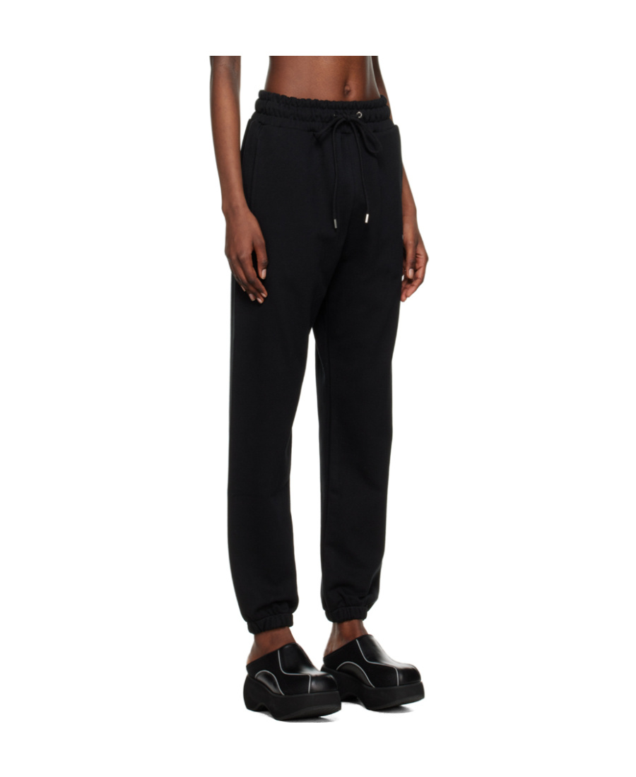 We11 Done Logo-print Cotton Track Trousers In Black