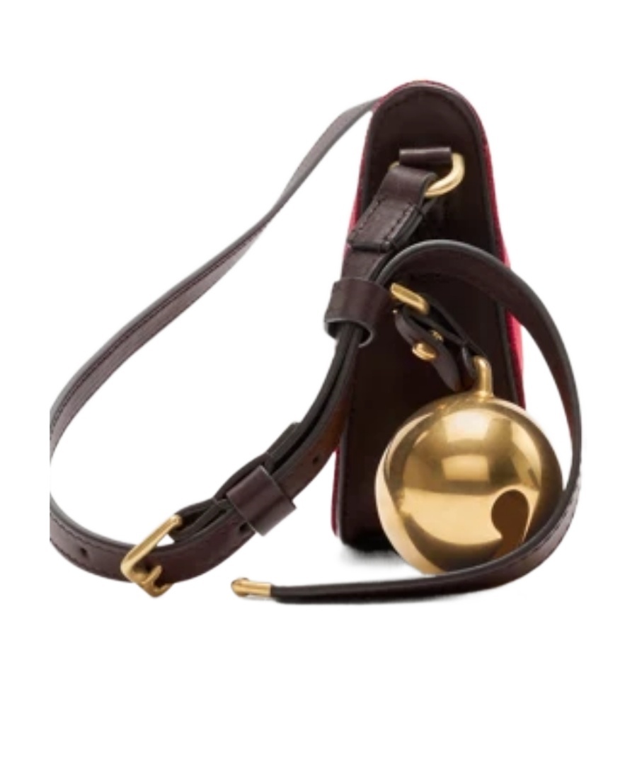 Burberry Mini Shield Check-pattern Shoulder Bag In Red