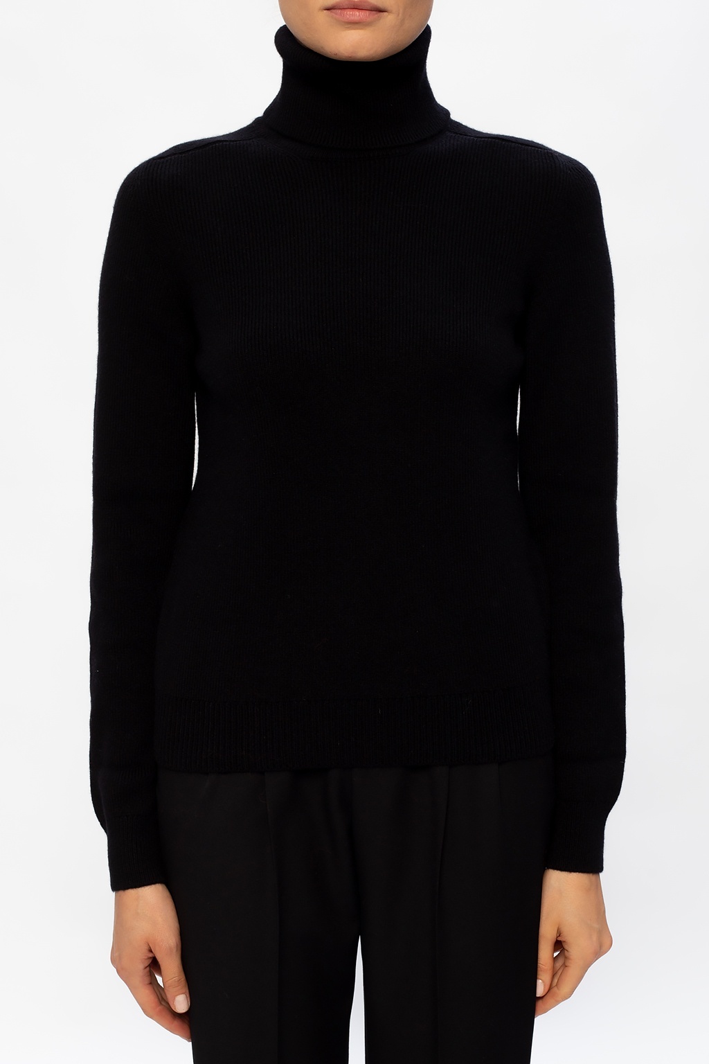 Saint Laurent Cashmere Turtleneck Jumper In Black