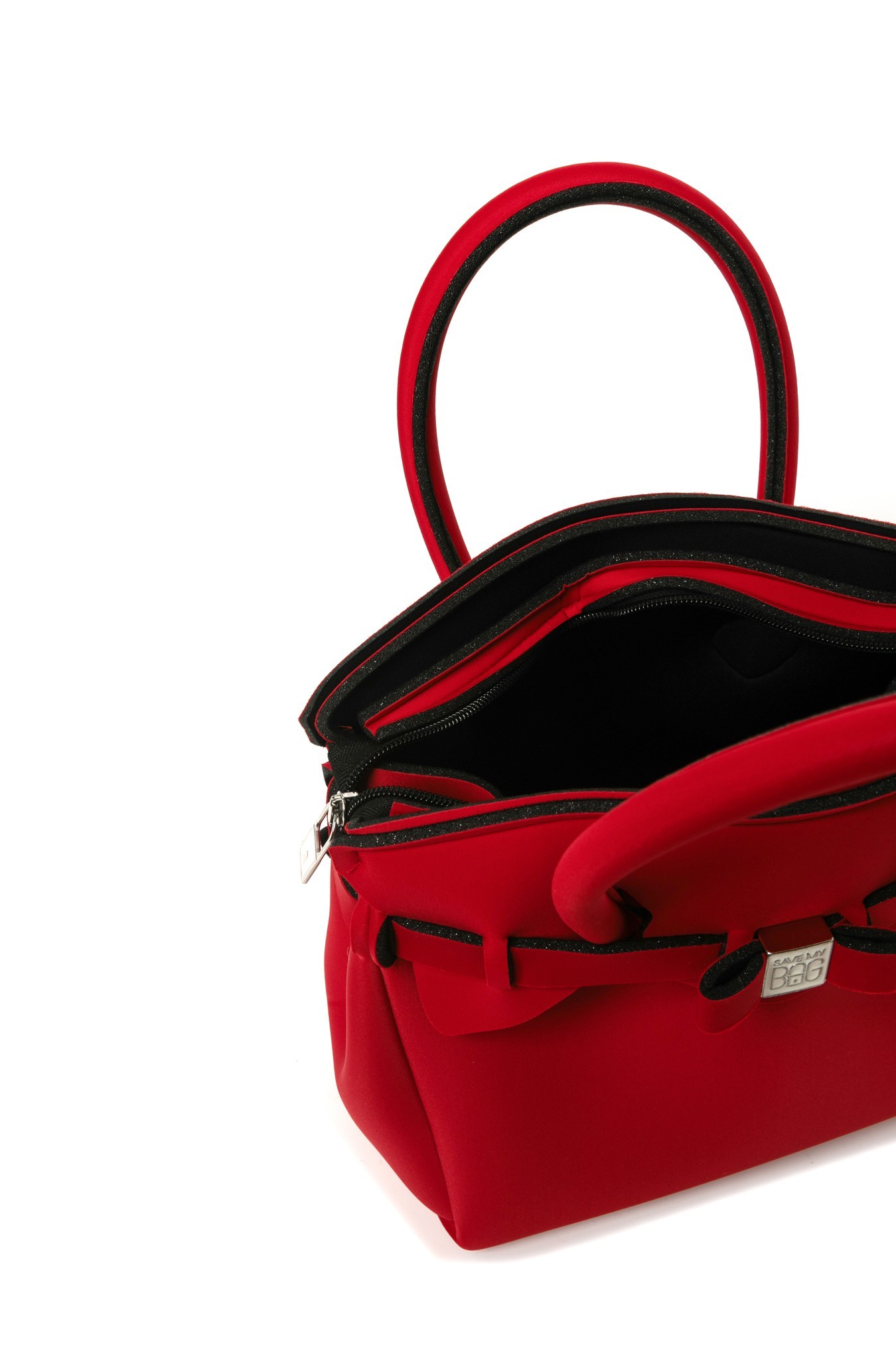 Save My Bag Logo Handbag In Red